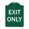 Signmission Designer Series Sign-Exit Only, Green & White Heavy-Gauge Aluminum Sign, 24" H, 18" L, GW-1824-9844 A-DES-GW-1824-9844 - alternate 1